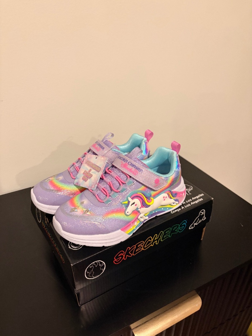 Skechers Unicorn Chaser Light-Up Shoes Size 13